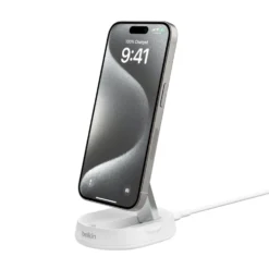 Belkin BoostCharge Pro Laddställ med Qi2 15 W Vit