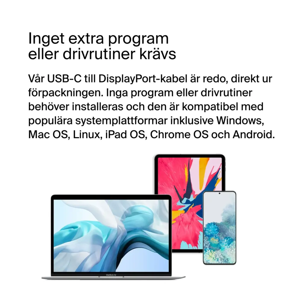 Belkin USB-C-kabel till Displayport 8K/60 Hz 2 m