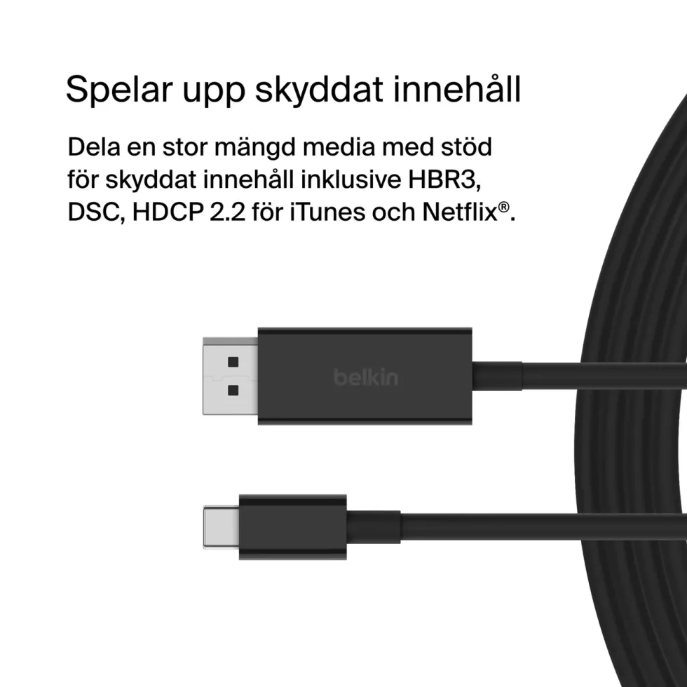 Belkin USB-C-kabel till Displayport 8K/60 Hz 2 m