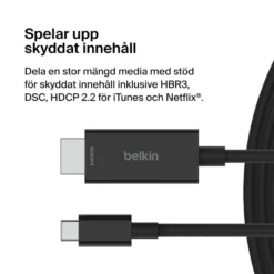 Belkin USB-C till HDMI-kabel 8K/60 Hz 2 m