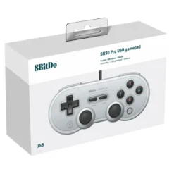 8Bitdo SN30 Pro Handkontroll med USB-anslutning Grå