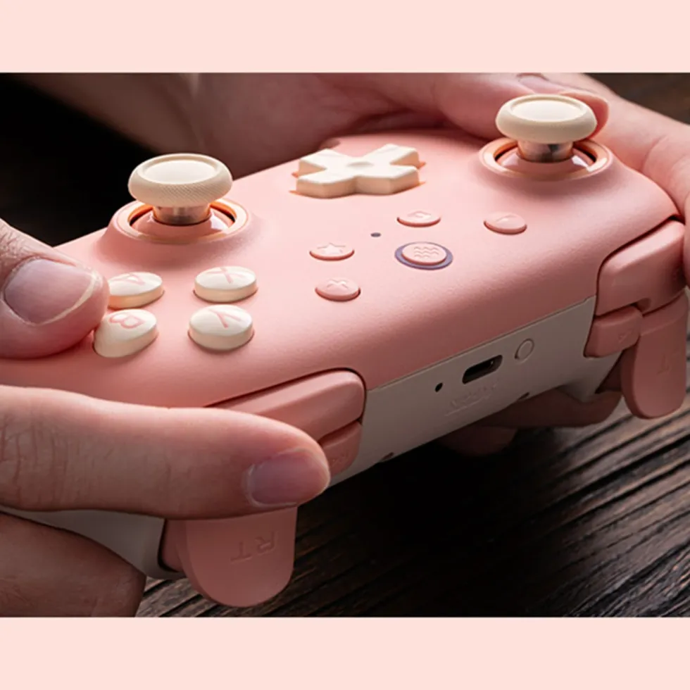 8Bitdo Ultimate 2C Trådlös handkontroll med Hall Effect Peach