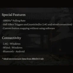 8Bitdo Ultimate 2C Trådlös handkontroll med Hall Effect Black