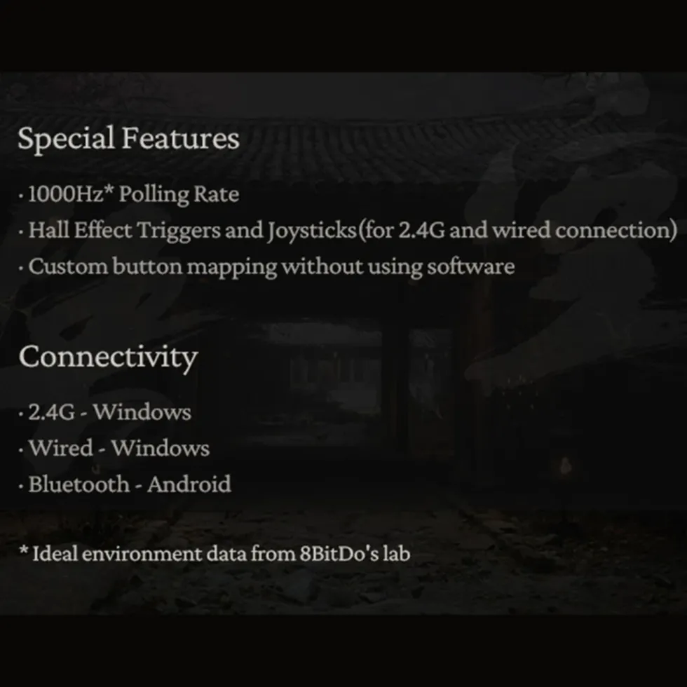 8Bitdo Ultimate 2C Trådlös handkontroll med Hall Effect Black
