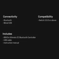 8Bitdo Ultimate 2C Trådlös handkontroll för Nintendo Switch och Switch 2 Blå