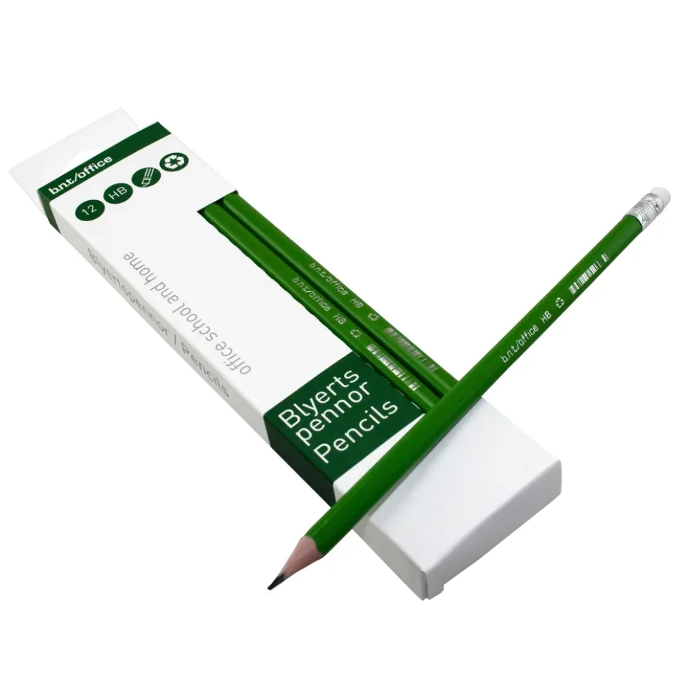 BNT Office Blyertspennor med radertopp 12-pack