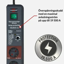 Brennenstuhl Grenuttag med energisparfunktion 6-vägs