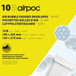 Bubbelpåsar 10-pack 120x215 mm