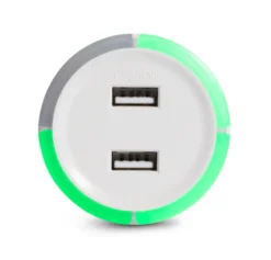 Capidi USB-säkerhetstimer med två portar 3,4 A Vit
