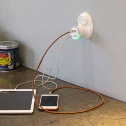 Capidi USB-säkerhetstimer med två portar 3,4 A Vit