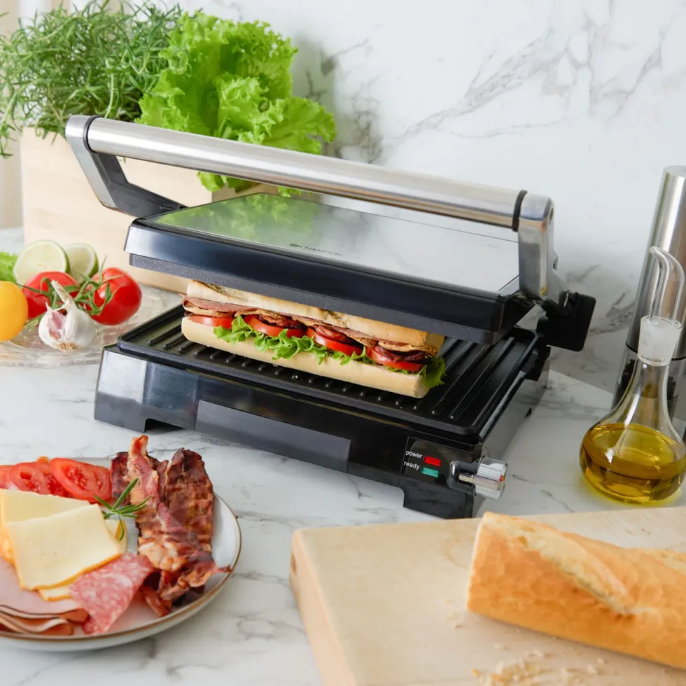 Champion Panini- och bordsgrill Pro Health PG600 2-i-1