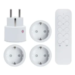 Cleverio Mini-fjärrströmbrytare med fjärrkontroll 4-pack