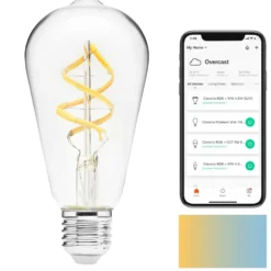 Cleverio Smart E27 ST64 Filament LED-lampa 380 lm