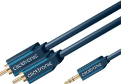 Clicktronic Ljudkabel 3,5 mm till 2x RCA 7,5 m