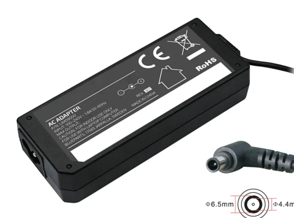 Datorladdare 19,5 V 90 W 6,5x4,4 mm
