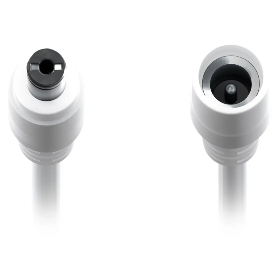 DC-förlängningskabel 5,5x2,1 mm 3 m Vit