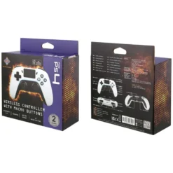 Deltaco Trådlös handkontroll för PS4 och PC Vit