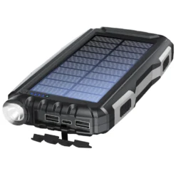 Denver Powerbank med solpanel och ficklampa 20 000 mAh