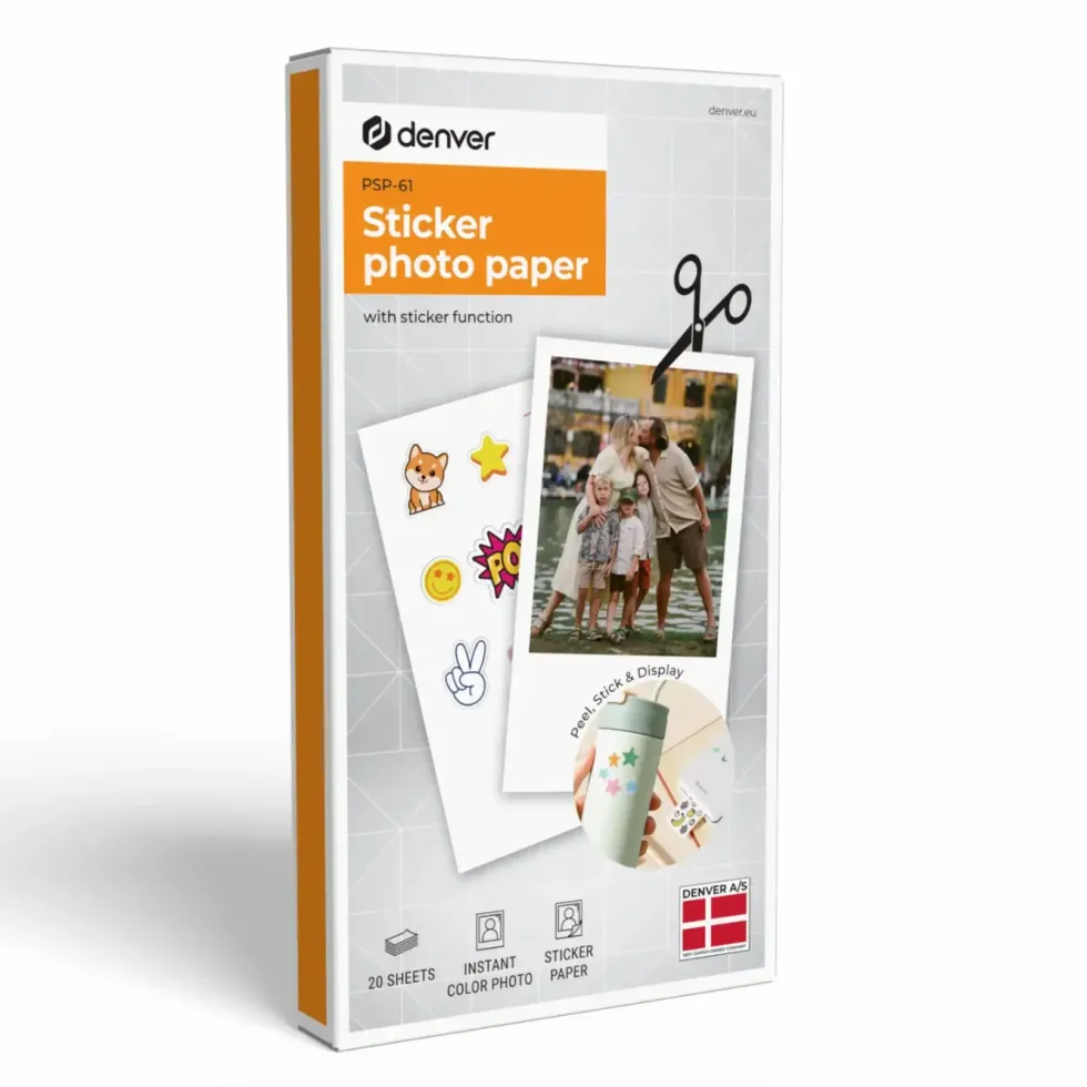 Denver Självhäftande fotopapper till MCP-6010 20-pack