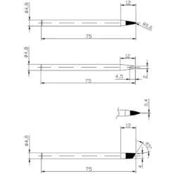 Dibotech Extra lödspetsar till 40172 och 40060 3-pack