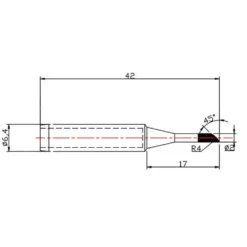 Dibotech Lödspets till 40570, 40745 och 40746 2,0 mm