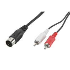 DIN-kabel 5-pol till 2x RCA