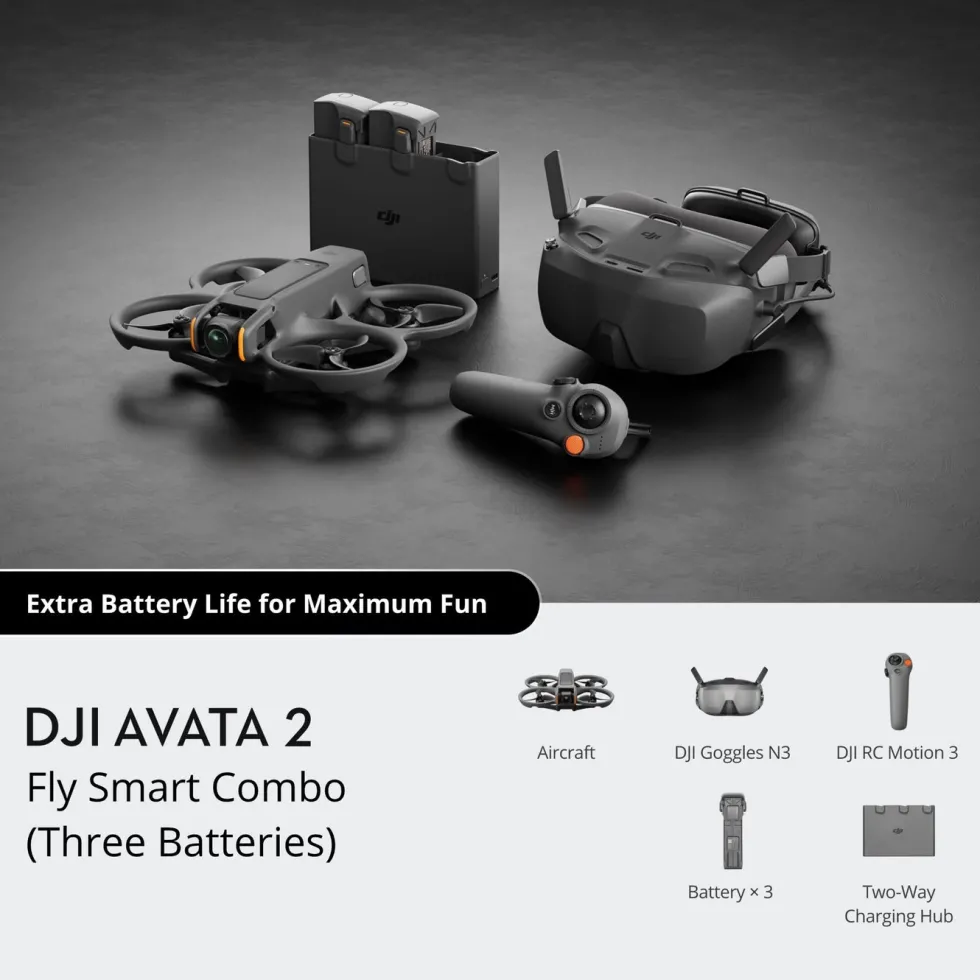 DJI Avata 2 Fly Smart Combo – FPV-drönare med 4K HDR