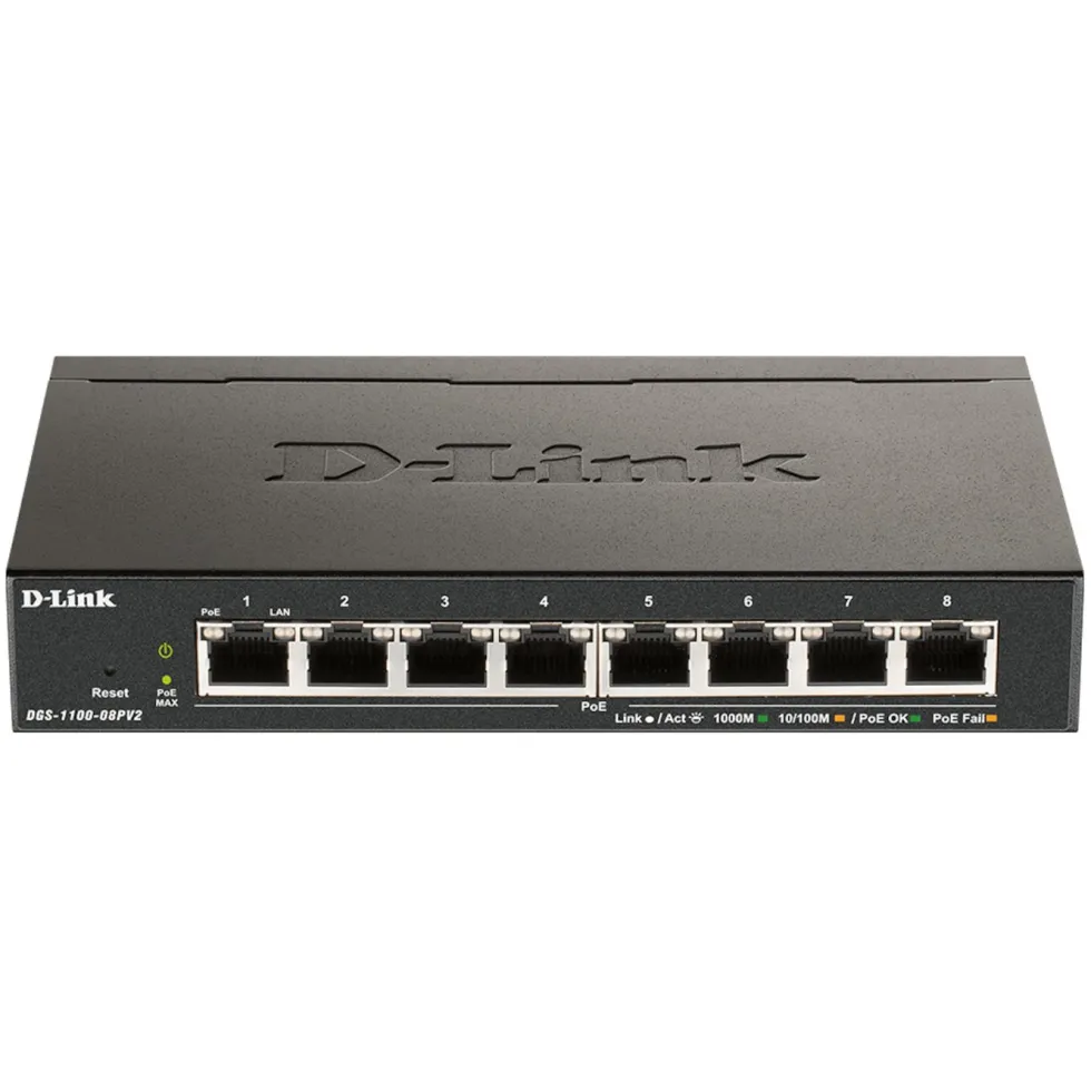 D-Link Gigabitswitch 8 portar PoE