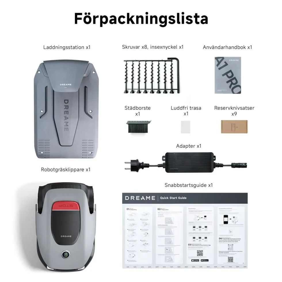 Dreame A1 Pro Robotgräsklippare 2000