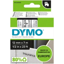 Dymo D1-märktejp 12 mm Klar