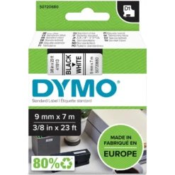Dymo D1-märktejp 9 mm Vit