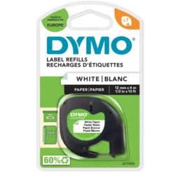 Dymo Letratag Märktejp av papper 12 mm