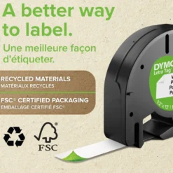 Dymo Letratag Märktejp av plast 12 mm Gul