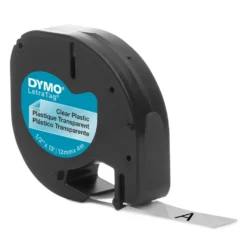 Dymo Letratag Märktejp av plast 12 mm Klar