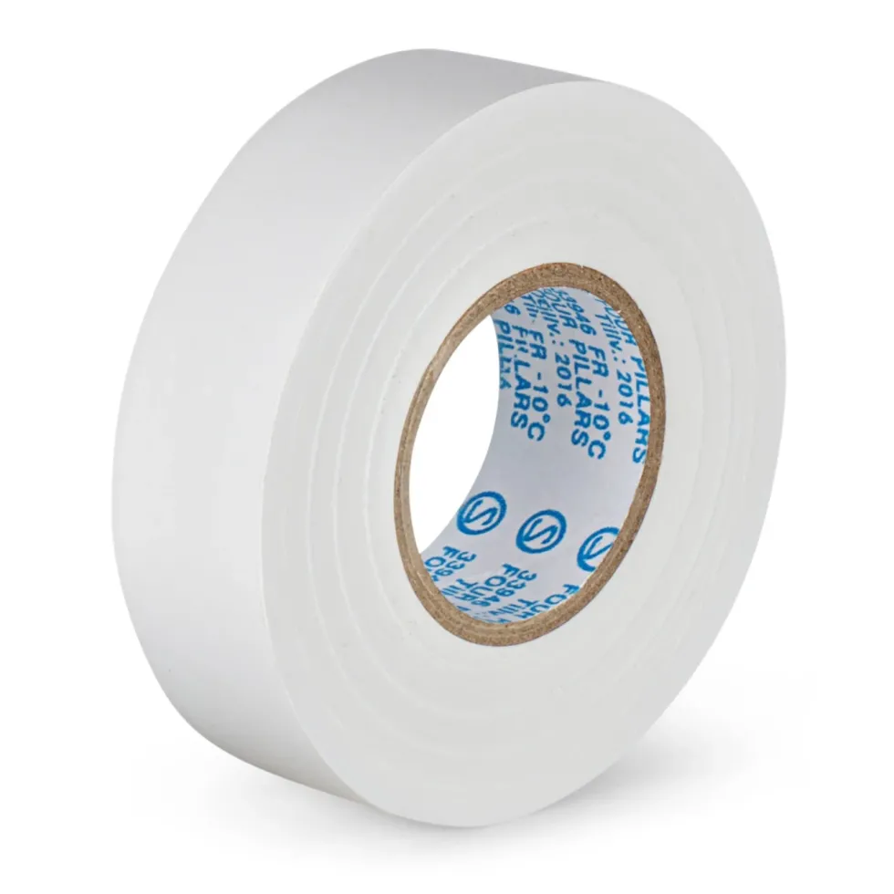 Eltejp 19 mm x 20 m Vit