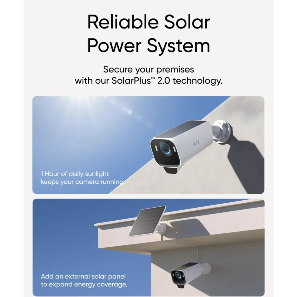 Eufy eufyCam S3 Pro Extra kamera med solpanel
