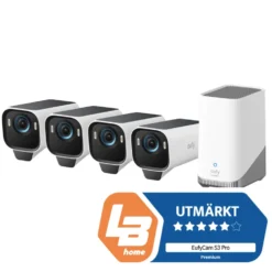 Eufy eufyCam S3 Pro Övervakningssystem med solpanel 4-pack