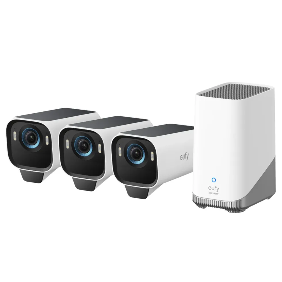 Eufy eufyCam S3 Pro Övervakningssystem med solpanel 3-pack