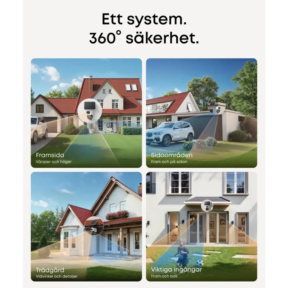 Eufy eufyCam S4 Solo 3-i-1 övervakningskamera med solpanel