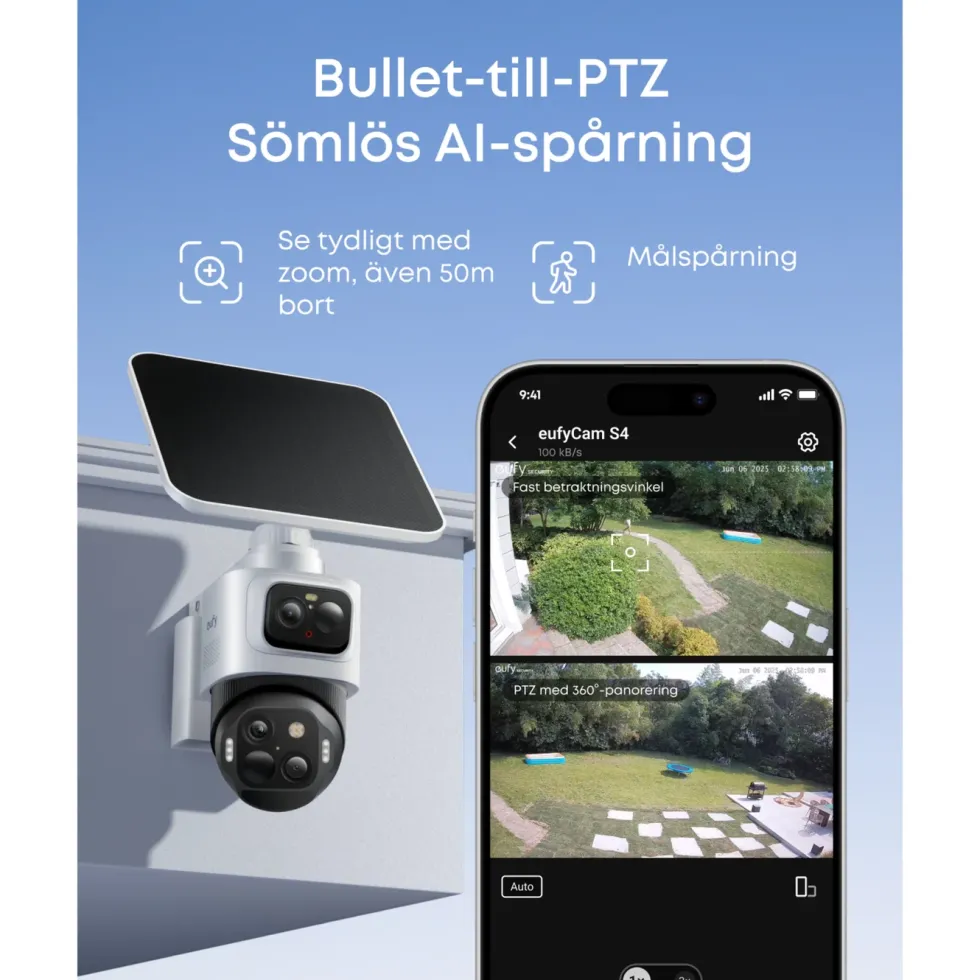Eufy eufyCam S4 Övervakningssystem med solpanel 2-pack
