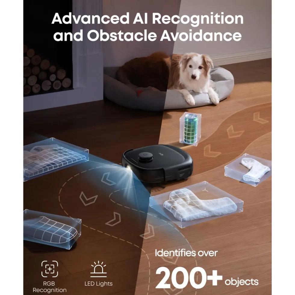 Eufy Omni E28 robotdammsugare med mopp och basstation Svart