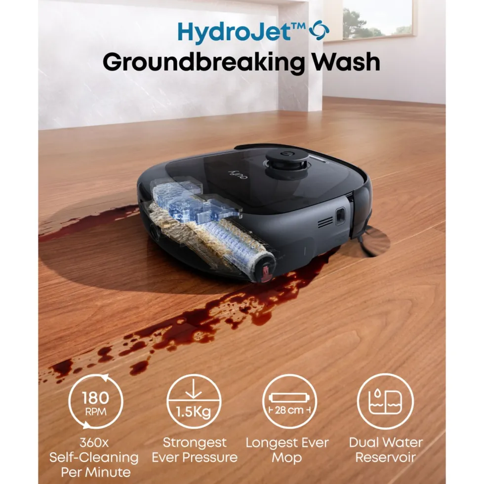 Eufy Omni E28 robotdammsugare med mopp och basstation Svart