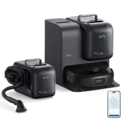 Eufy Omni E28 robotdammsugare med mopp och basstation Svart