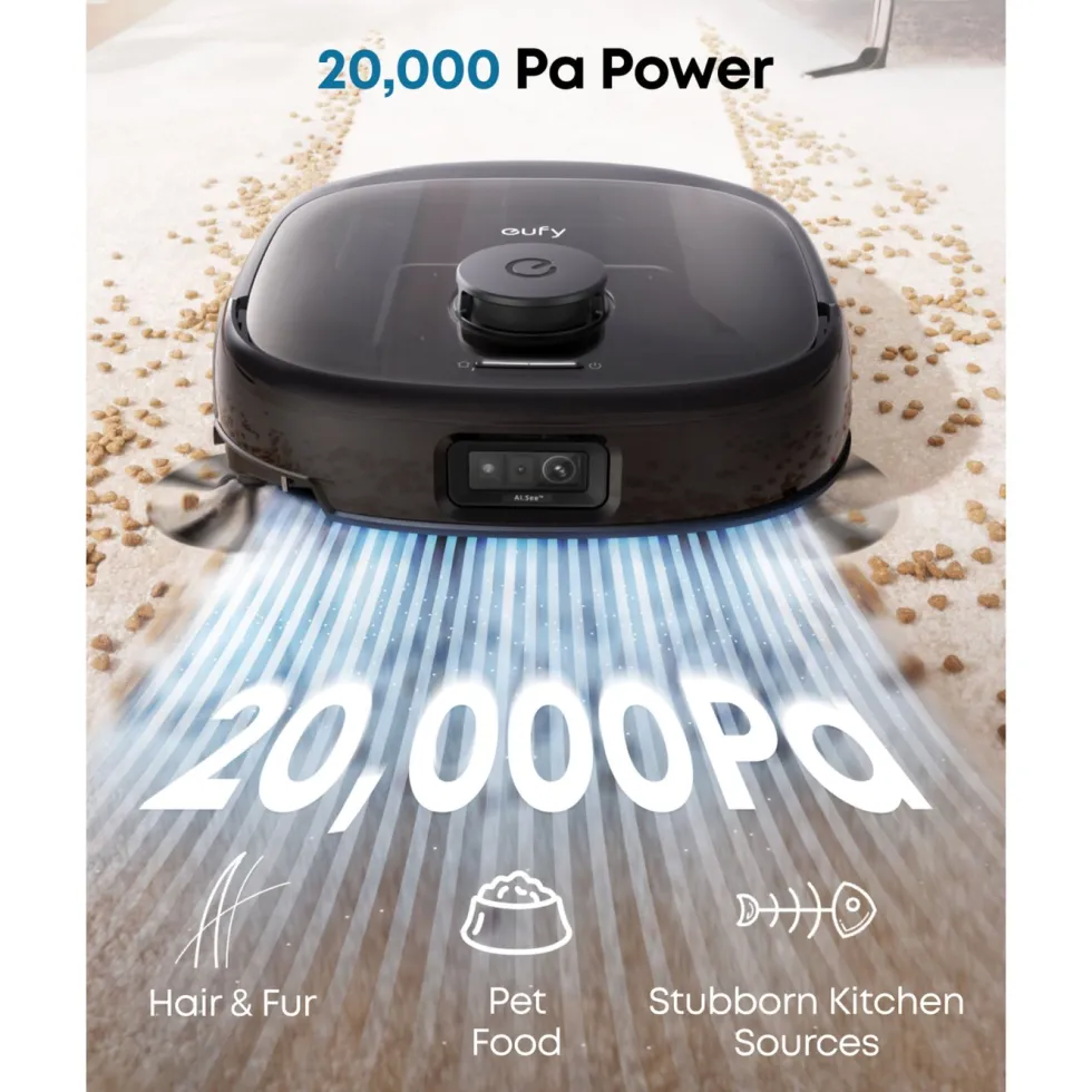 Eufy Omni E28 robotdammsugare med mopp och basstation Svart