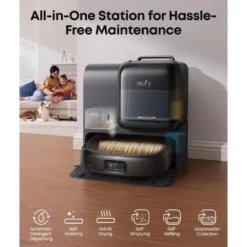 Eufy Omni E28 robotdammsugare med mopp och basstation Svart