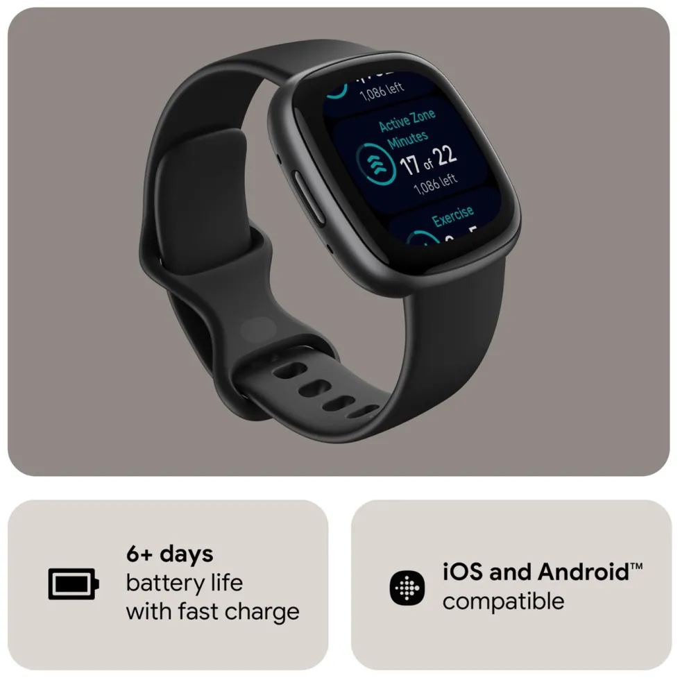 Fitbit Versa 4 Aktivitetsklocka Black/Graphite