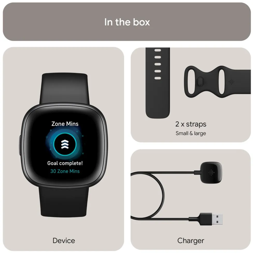 Fitbit Versa 4 Aktivitetsklocka Black/Graphite