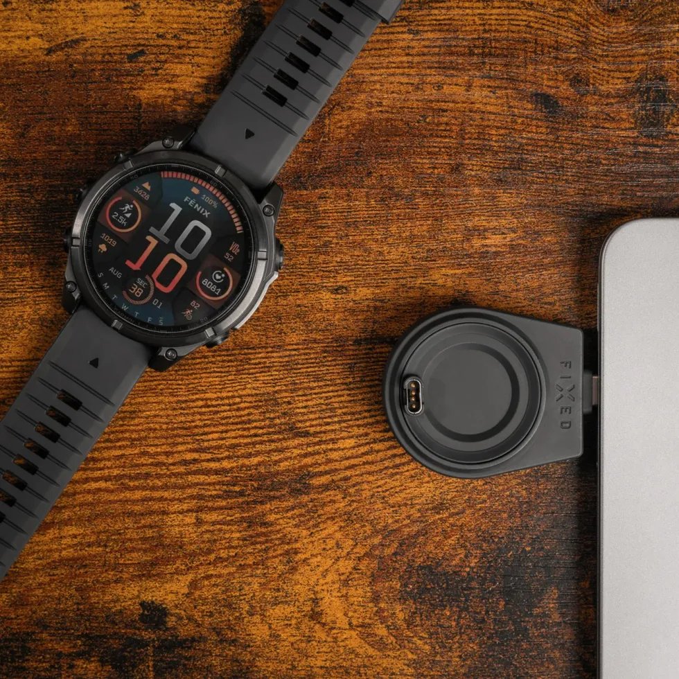 Fixed 3‑in‑1 Trådlös Laddstation för Garmin – Svart