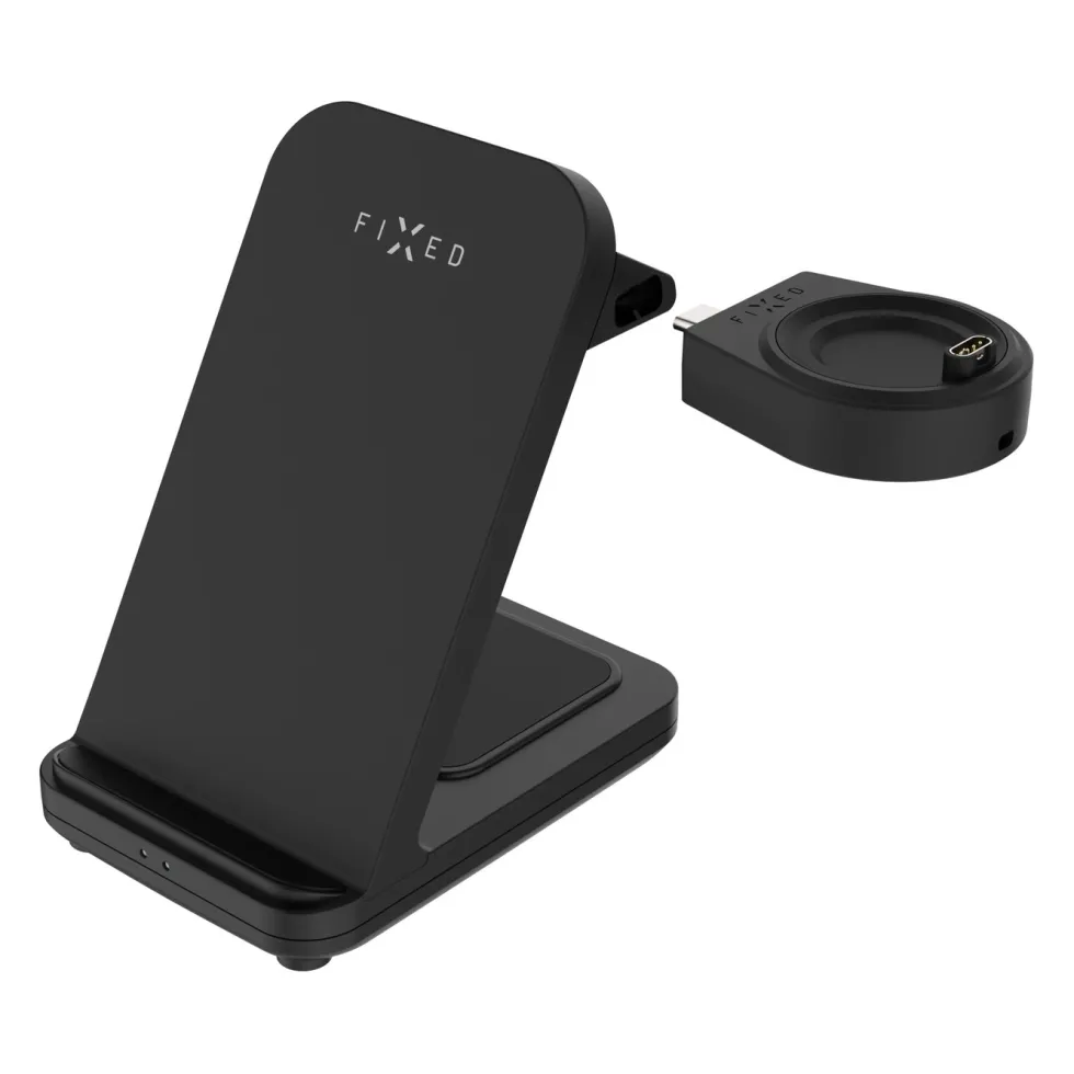 Fixed 3‑in‑1 Trådlös Laddstation för Garmin – Svart