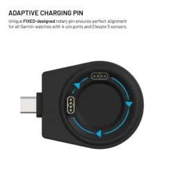 Fixed 3‑in‑1 Trådlös Laddstation för Garmin – Svart